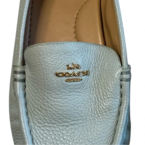 Coach Sky Blue Leather Loafers - Picture 4 of 4